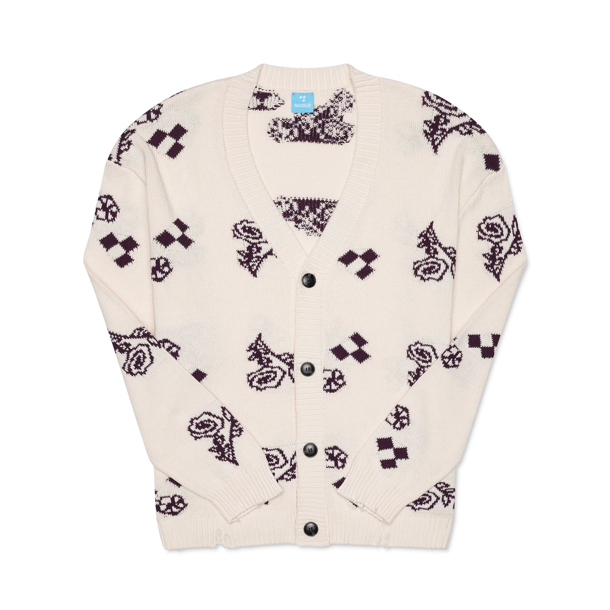 Oversized Itnan Flower Cardigan